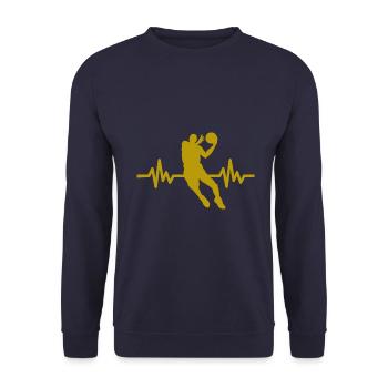 Haertbeat Basketball - USA - Team Sport - Hoops - Unisex Pullover - Navy - Vorne - Alina (178cm) & Michal (187cm)