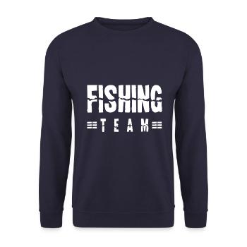 Fishing Team - Unisex Sweatshirt - navy - Front - Alina (178cm) & Michal (187cm)
