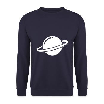 Icône Saturne - Sweat-shirt Unisexe - marine - Devant - Alina (178cm) & Michal (187cm)