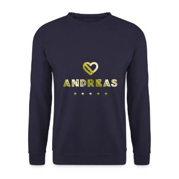 Andreas Herz - Unisex Pullover - Navy - Vorne - Alina (178cm) & Michal (187cm)