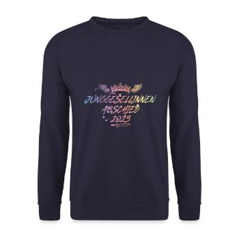 Junggesellinnenabschied Jga 2023 - Unisex Pullover - Navy - Vorne - Alina (178cm) & Michal (187cm)
