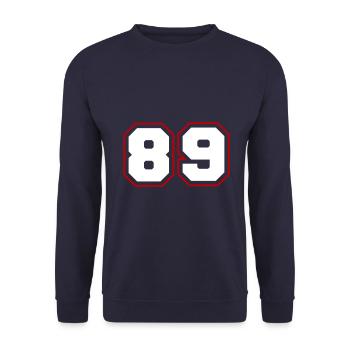 89 Number Symbol - Unisex Sweatshirt - navy - Front - Alina (178cm) & Michal (187cm)