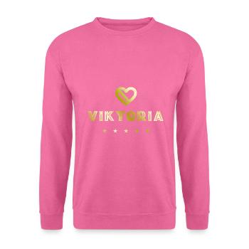 Viktoria Herz - Sweat-shirt Unisexe - rose - Devant