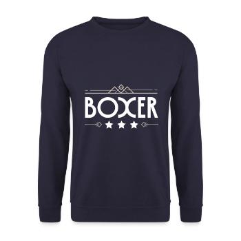 Boxer Boxen Sport - Unisex Pullover - Navy - Vorne - Alina (178cm) & Michal (187cm)