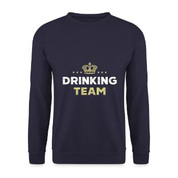 Drinking Team - Unisex Sweatshirt - navy - Front - Alina (178cm) & Michal (187cm)