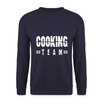 Cooking Team - Unisex Sweatshirt - navy - Front - Alina (178cm) & Michal (187cm)