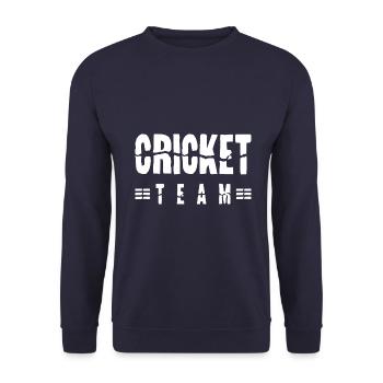 Cricket Team - Unisex Pullover - Navy - Vorne - Alina (178cm) & Michal (187cm)
