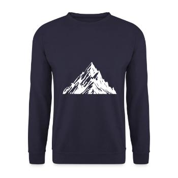 Mountains Symbol Silhouette Nature - Unisex Sweatshirt - navy - Front - Alina (178cm) & Michal (187cm)