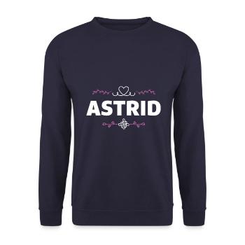 Astrid - Unisex Pullover - Navy - Vorne - Alina (178cm) & Michal (187cm)