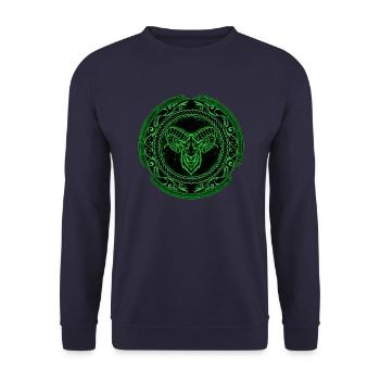 Wikinger Widder Aries - Unisex Pullover - Navy - Vorne - Alina (178cm) & Michal (187cm)