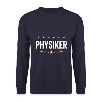 Physiker Beruf - Unisex Pullover - Navy - Vorne - Alina (178cm) & Michal (187cm)