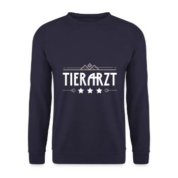 Tierarzt Beruf - Unisex Pullover - Navy - Vorne - Alina (178cm) & Michal (187cm)