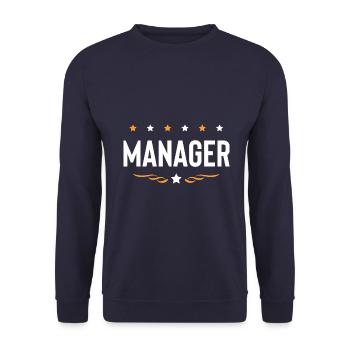 Manager Beruf - Unisex Pullover - Navy - Vorne - Alina (178cm) & Michal (187cm)
