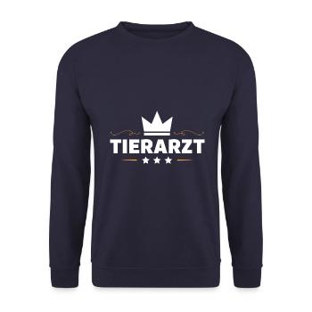 Tierarzt Beruf - Unisex Pullover - Navy - Vorne - Alina (178cm) & Michal (187cm)