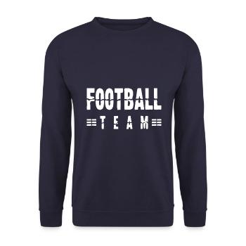 Football Team - Unisex Sweatshirt - navy - Front - Alina (178cm) & Michal (187cm)