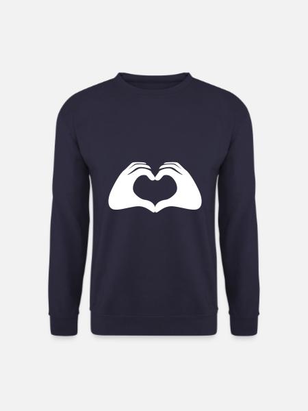 Hände Herz Symbol - Unisex Pullover - Navy