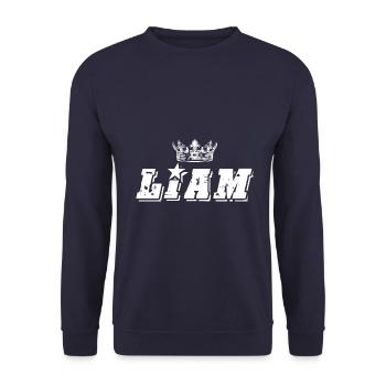 Liam - Unisex Sweatshirt - navy - Front - Alina (178cm) & Michal (187cm)