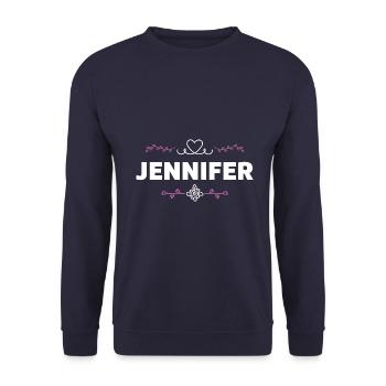 Jennifer - Unisex Pullover - Navy - Vorne - Alina (178cm) & Michal (187cm)