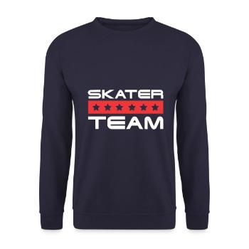 Skater Crew - Unisex Pullover - Navy - Vorne - Alina (178cm) & Michal (187cm)