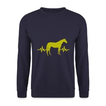 Heartbeat - Étalon Cheval Jument Ross Equestrian - Sweat-shirt Unisexe - marine - Devant - Alina (178cm) & Michal (187cm)