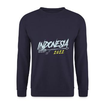Indonesia 2022 - Unisex Pullover - Navy - Vorne - Alina (178cm) & Michal (187cm)