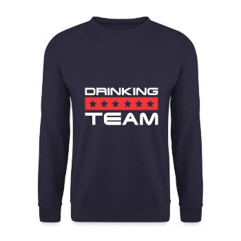 Drinking Crew - Unisex Pullover - Navy - Vorne - Alina (178cm) & Michal (187cm)