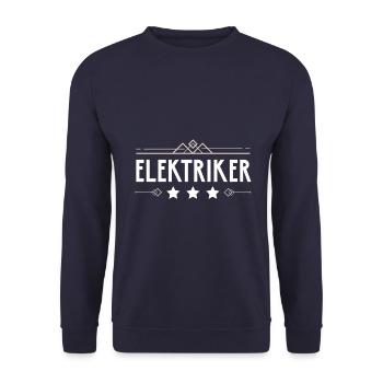 Elektriker Beruf - Unisex Pullover - Navy - Vorne - Alina (178cm) & Michal (187cm)