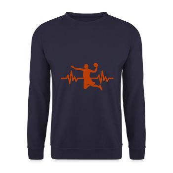 Haertbeat Basketball - USA - Team Sport - Hoops - Unisex Pullover - Navy - Vorne - Alina (178cm) & Michal (187cm)
