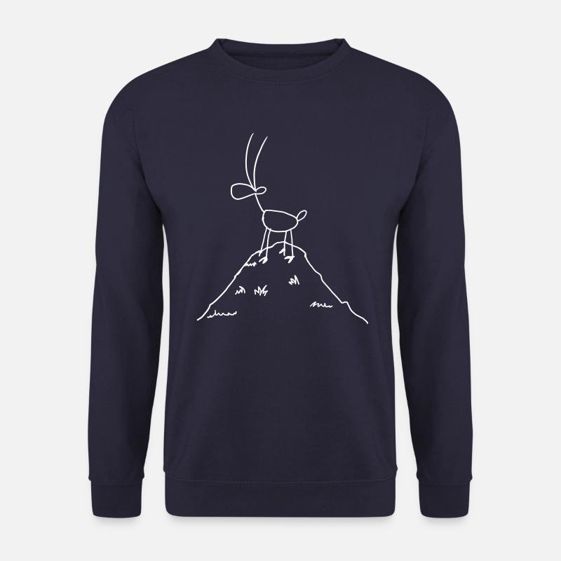 Steinbock auf Berg - Unisex Pullover - Navy