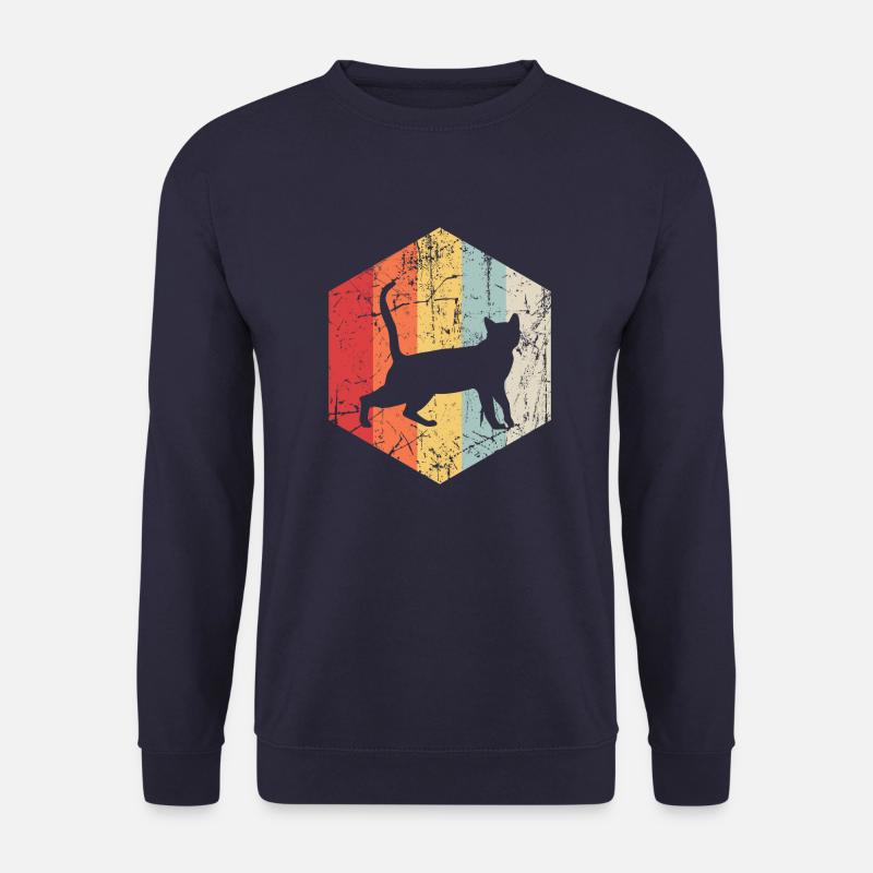 Retro Cat - Unisex Sweatshirt - navy