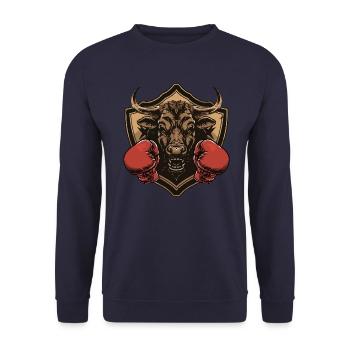 Bull Bull Boxer MMA - Sweat-shirt Unisexe - marine - Devant - Alina (178cm) & Michal (187cm)