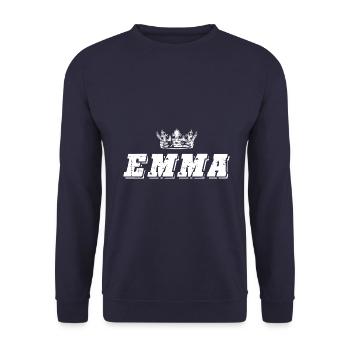 Emma - Unisex Sweatshirt - navy - Front - Alina (178cm) & Michal (187cm)