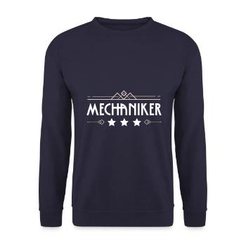 Mechaniker Beruf - Unisex Pullover - Navy - Vorne - Alina (178cm) & Michal (187cm)