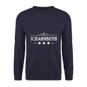 Sozialarbeiter Beruf - Unisex Pullover - Navy - Vorne - Alina (178cm) & Michal (187cm)