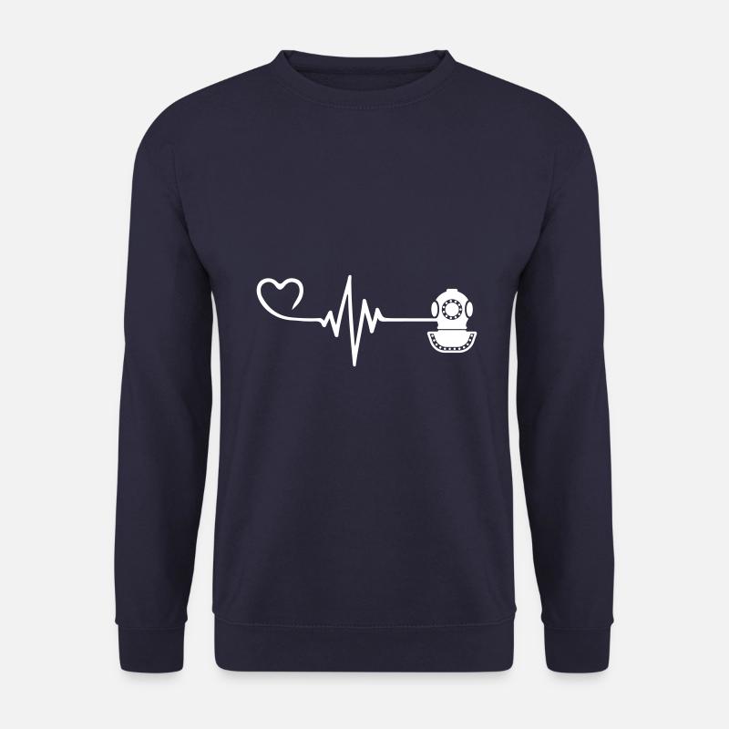 Tauchen Apnoe Herzschlag - Unisex Pullover - Navy
