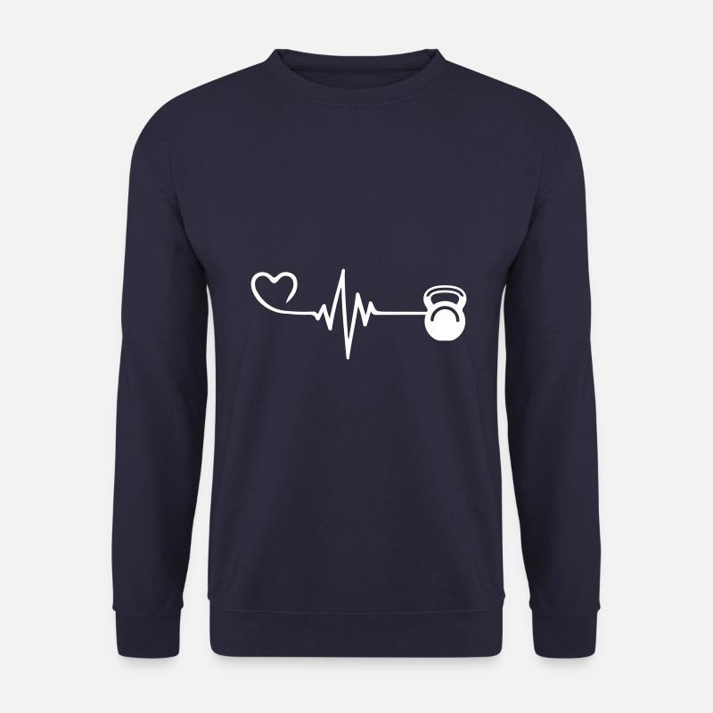 Hantel Herzschlag - Unisex Pullover - Navy