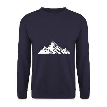 Mountains Nature Silhouette - Unisex Sweatshirt - navy - Front - Alina (178cm) & Michal (187cm)