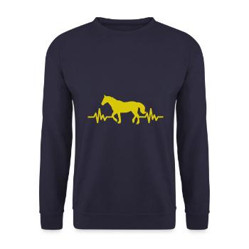 Heartbeat - Étalon Cheval Jument Ross Equestrian - Sweat-shirt Unisexe - marine - Devant - Alina (178cm) & Michal (187cm)