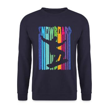 Snowboard Snowboarder - Unisex Pullover - Navy - Vorne - Alina (178cm) & Michal (187cm)