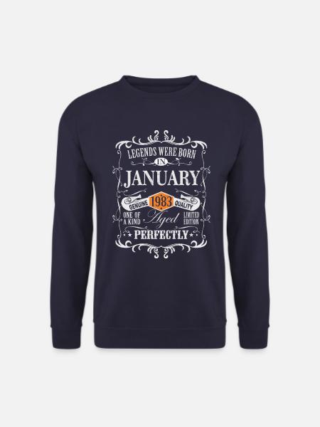 40th birthday - Legends were born January 1983 - Unisex Sweatshirt - navy