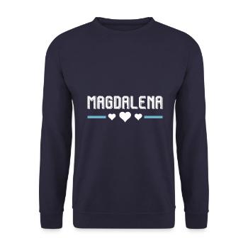 Magdalena - Sweat-shirt Unisexe - marine - Devant - Alina (178cm) & Michal (187cm)