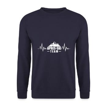 apres ski team berg puls - Sweat-shirt Unisexe - marine - Devant - Alina (178cm) & Michal (187cm)