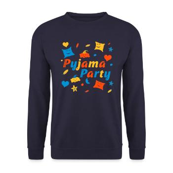 Soirée pyjama pour une soirée entre filles amusante - Sweat-shirt Unisexe - marine - Devant - Alina (178cm) & Michal (187cm)