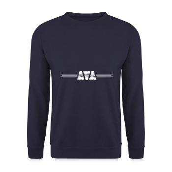 badminton sport - Unisex Sweatshirt - navy - Front - Alina (178cm) & Michal (187cm)