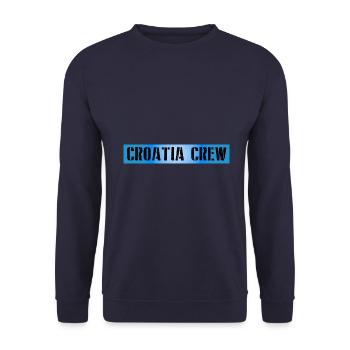 Croatia Crew - Unisex Sweatshirt - navy - Front - Alina (178cm) & Michal (187cm)