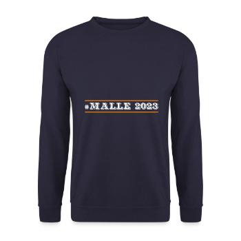 Malle 2023 - Unisex Sweatshirt - navy - Front - Alina (178cm) & Michal (187cm)