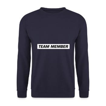 Team Members - Unisex Sweatshirt - navy - Front - Alina (178cm) & Michal (187cm)