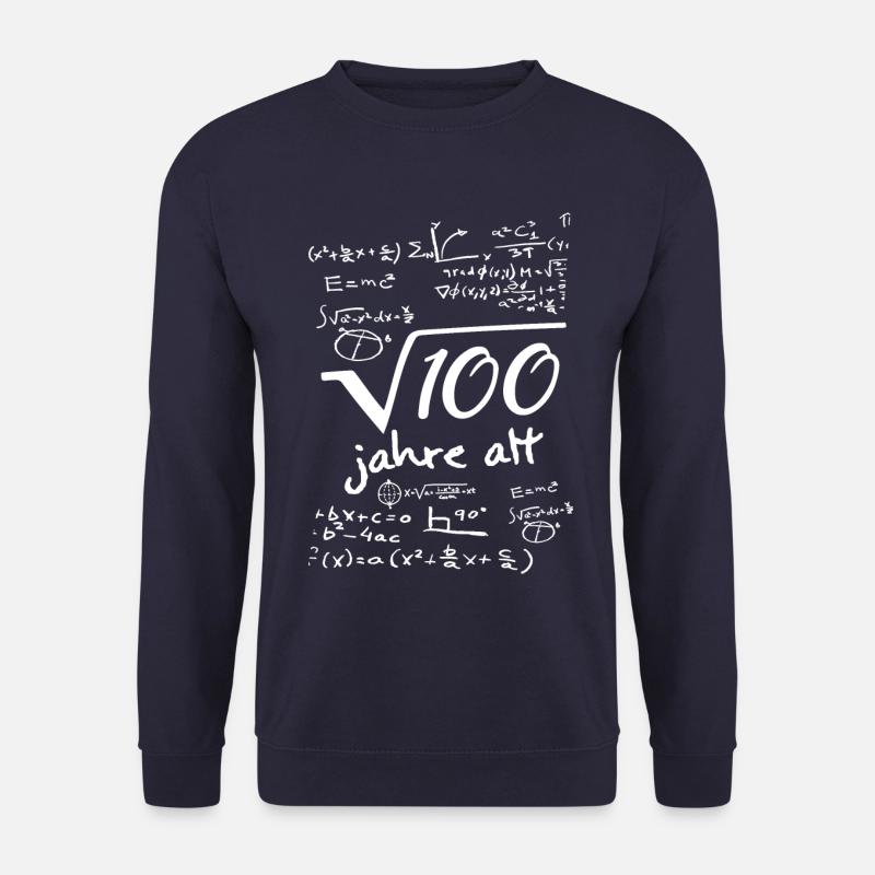 10. Birthday Wurzel 100 Geburtstag 10 Jahre mathe - Unisex Pullover - Navy