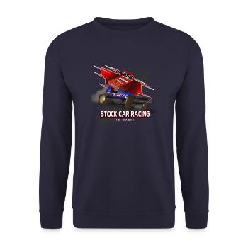 Stock Car Racing is Magic - Unisex Sweatshirt - navy - Front - Alina (178cm) & Michal (187cm)