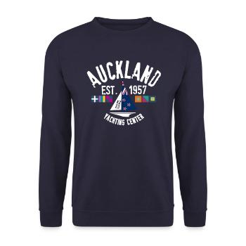 Auckland Yachting Center - Unisex Pullover - Navy - Vorne - Alina (178cm) & Michal (187cm)
